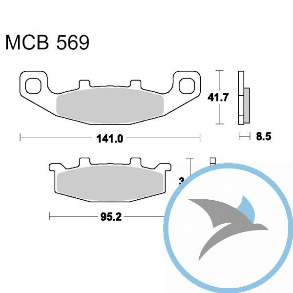 Bremsklotz Sinter vorne TRW oder 7328636 - MCB569SV