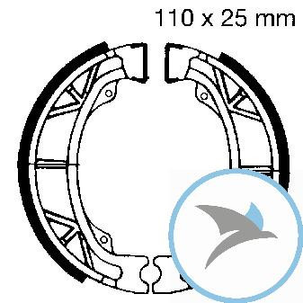 Bremsbacken mit Feder EBC gerillt Alternative: 7327992 - H303G