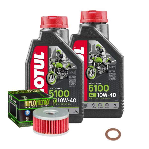 Suzuki VL 125 LC Intruder Service Kit Ölwechsel Öl Motul 5100 10W40 Ölfilter