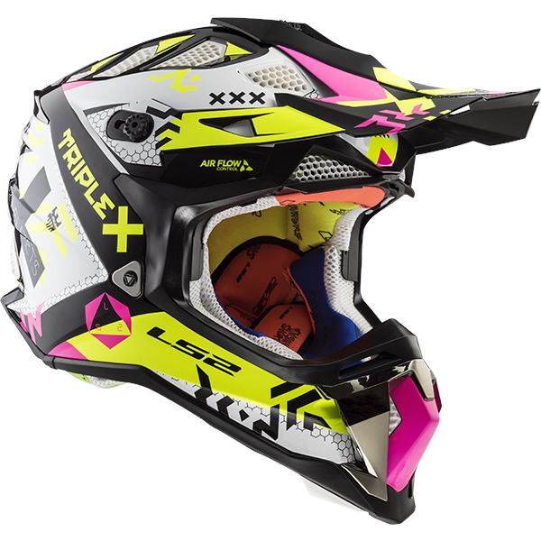 LS2 MX470 SUBVERTER TRIPLEX BLACK PINK YELLOW