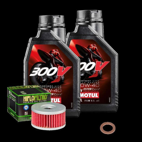 Suzuki GN 250 Service Kit Ölwechsel Öl Motul 300V 10W40 Ölfilter