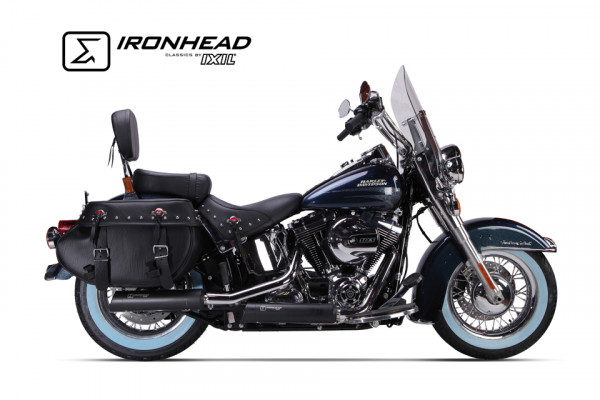 IRONHEAD Edelstahl-Endtopf Harley-Davidson Softail Breakout, 13-16, Heritage Classic, 07-16