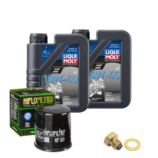 Kawasaki ER-6F 650 E Service Kit Ölwechsel Öl LIQUI MOLY 10W-40 Ölfilter