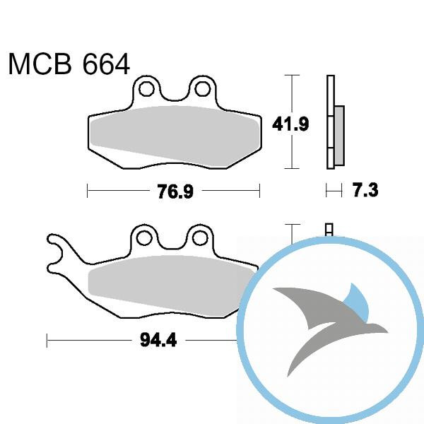 Bremsklotz Standard TRW oder 7378698 - MCB664