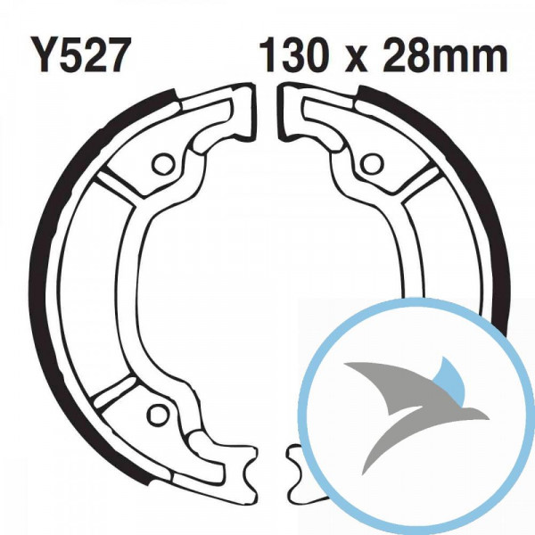 Bremsbacken mit Feder EBC gerillt - Y527G