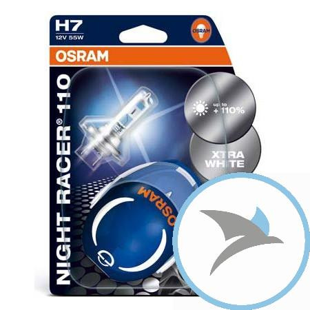 Lampe H7 12V 55W PX26D 2x Night Racer 110