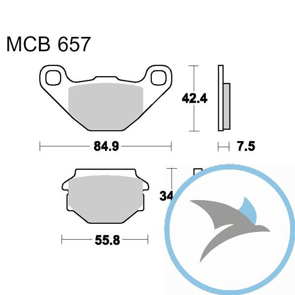 Bremsklotz Standard TRW oder 7375397 - MCB657