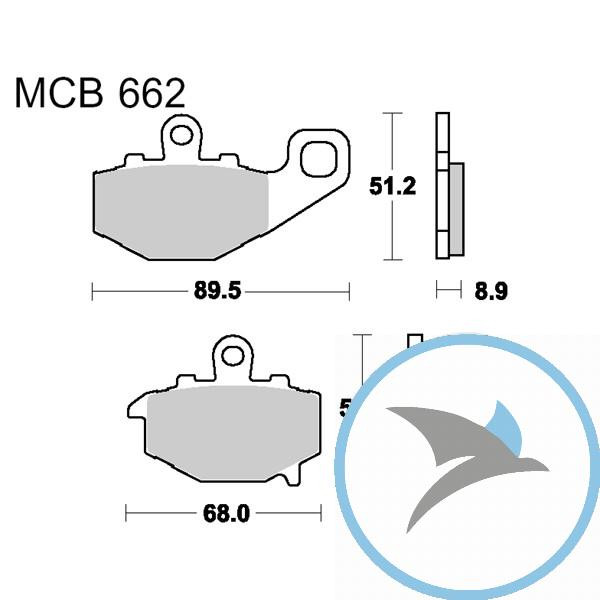 Bremsklotz Sinter hinten TRW oder 7329279 - MCB662SH