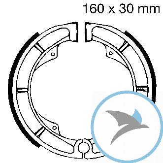 Bremsbacken mit Feder EBC oder 7860356 - S606