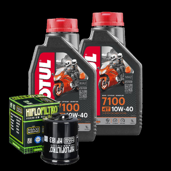 Piaggio MP3 250 RL ie Service Kit Ölwechsel Öl Motul 7100 10W40 Ölfilter