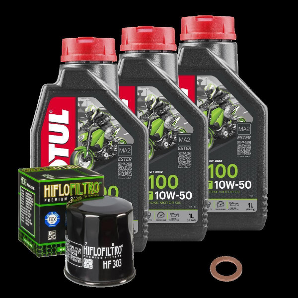 Kawasaki KLE 500 A Service Kit Ölwechsel Öl Motul 5100 10W50 Ölfilter