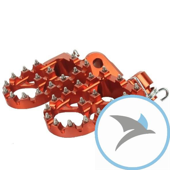 Fussrasten Satz orange Accossato Motocross - FR798A