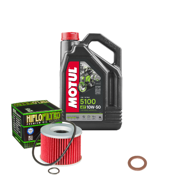 Kawasaki GPZ 1100 E Service Kit Ölwechsel Öl Motul 5100 10W50 Ölfilter