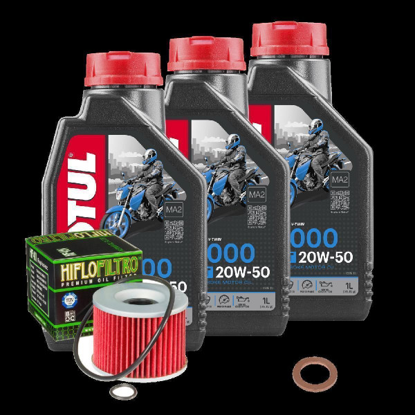 Yamaha FZ 750 Service Kit Ölwechsel Öl Motul 3000 20W50 Ölfilter