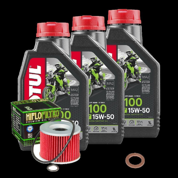 Kawasaki GPZ 900 R Ninja Anti Dive Service Kit Öl Motul 5100 15W50 Ölfilter