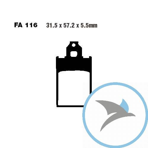 Bremsklotz Standard Scooter EBC - SFA116