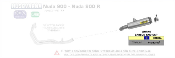 Arrow Works Titan Husqvarna Nuda 900/R 12-13