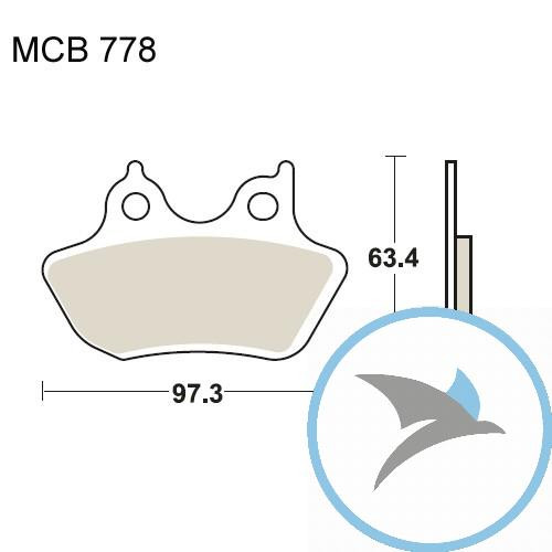 Bremsklotz Sinter hinten TRW oder 7320997 - MCB778SH