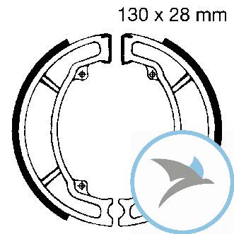 Bremsbacken mit Feder EBC oder 7860398 Alternative: 7373939 - Y506