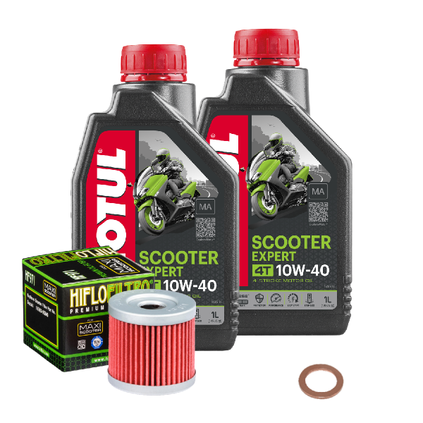 Suzuki UH 125 Burgman Service Kit Öl Motul Scooter 10W40 MA Ölfilter