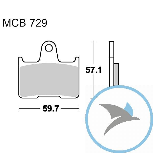 Bremsklotz Sinter hinten TRW oder 7324023 - MCB729SH