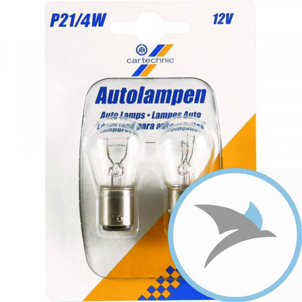 Lampe 12V21/4W BAZ15D Cartechnic 2er Blister JMP 1590139 - 40 27289 00995 7