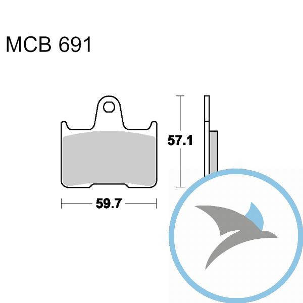 Bremsklotz Sinter hinten TRW oder 7324023 - MCB691SH