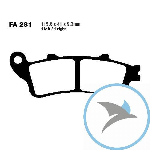 Bremsklotz Sinter HH Scooter EBC oder 7873615 - SFA281HH