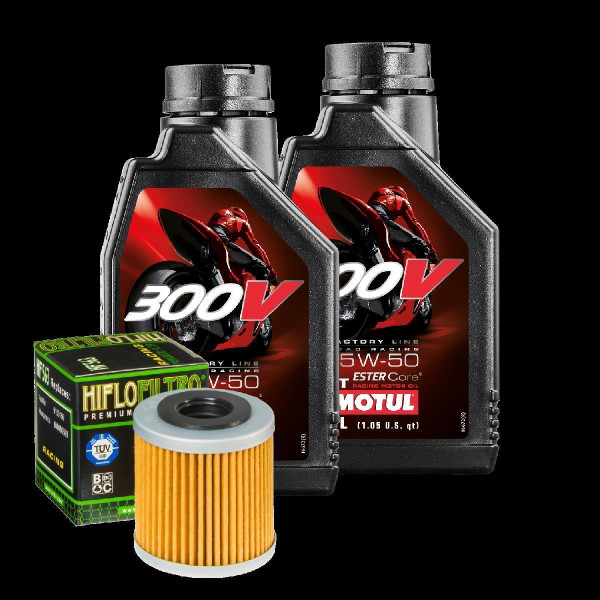 Husqvarna TE 450 ie Service Kit Ölwechsel Öl Motul 300V 15W50 Ölfilter