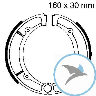 Bremsbacken mit Feder EBC oder 7860448 - Y516