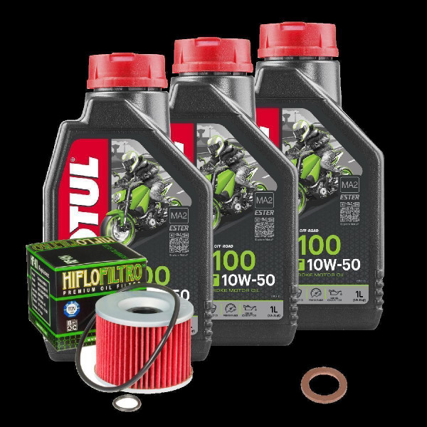 Kawasaki GTR 1000 A Service Kit Ölwechsel Öl Motul 5100 10W50 Ölfilter