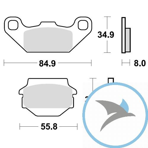 Bremsklotz Standard TRW oder 7376601 - MCB560