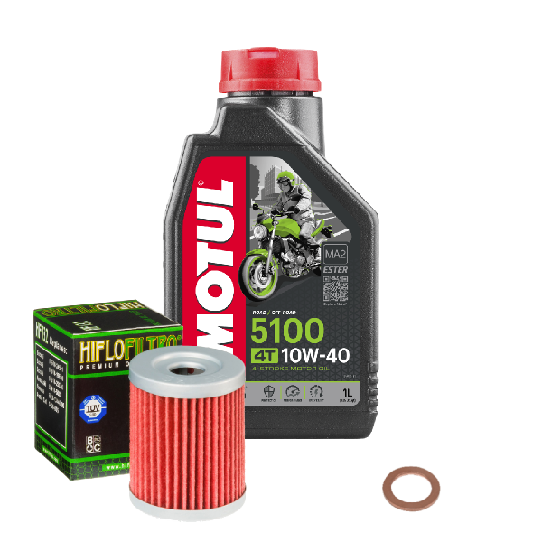 Suzuki RV 125 Van Van Service Kit Ölwechsel Öl Motul 5100 10W40 Ölfilter