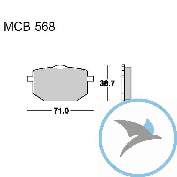 Bremsklotz Sinter vorne TRW - MCB568SV