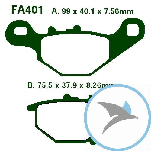 Bremsklotz Sinter R EBC oder 7874373 - FA401R