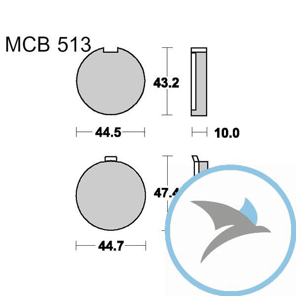 Bremsklotz Standard TRW oder 7325954 - MCB513