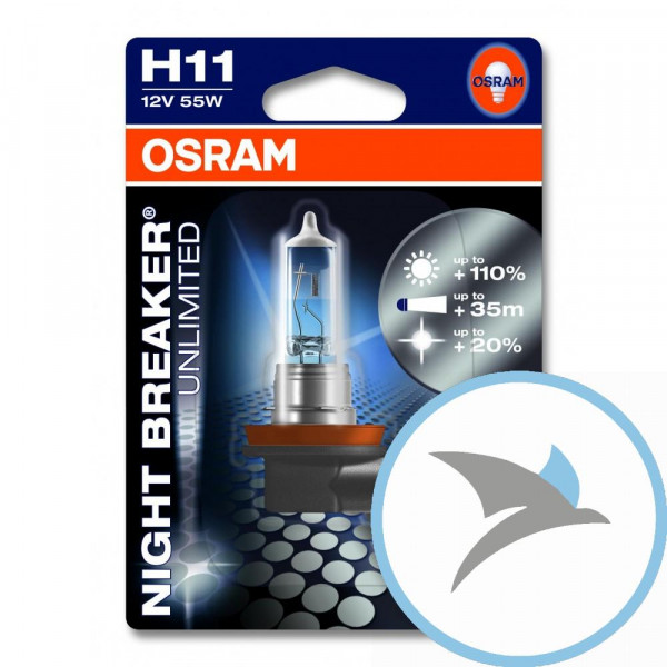 Lampe H11 12V55W 1er Blister Night Breaker Unlimited