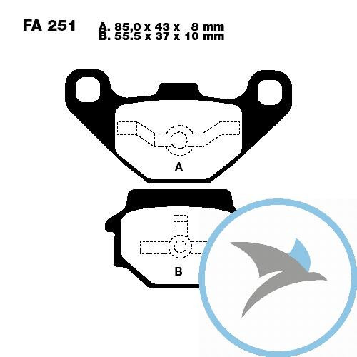 Bremsklotz Standard EBC oder 7872393 - FA251