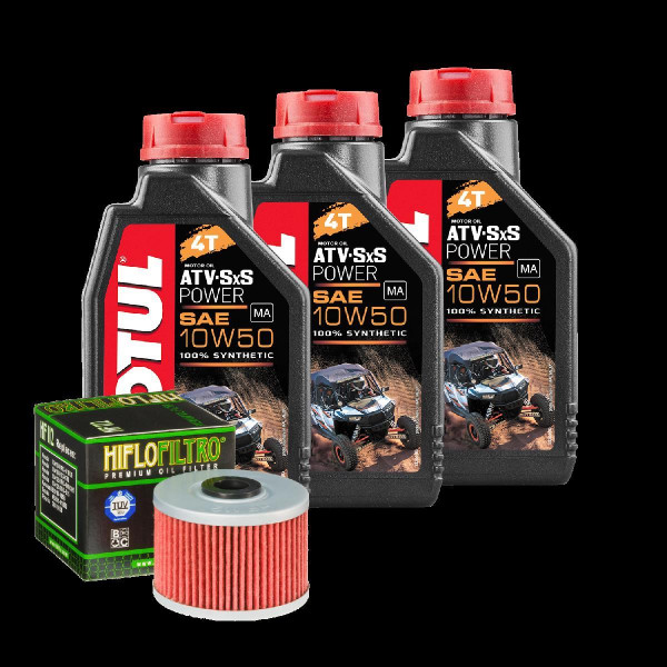 Polaris Predator 500 Service Kit Ölwechsel Öl Motul ATV-SxS 10W50 Ölfilter