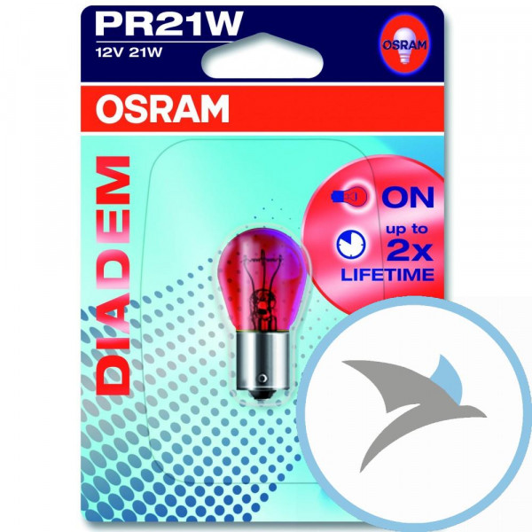 Lampe 12V21W PR21W 1er Blister Diadem rot