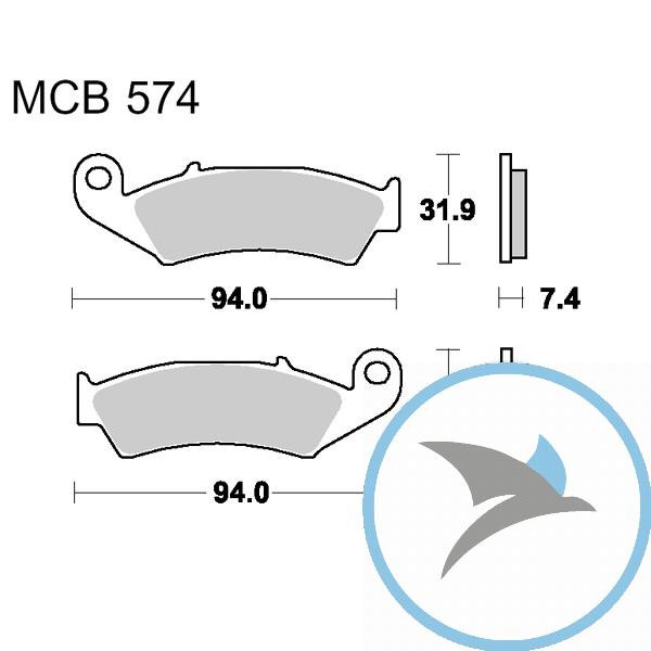 Bremsklotz Sinter SI TRW oder 7377039 - MCB574SI