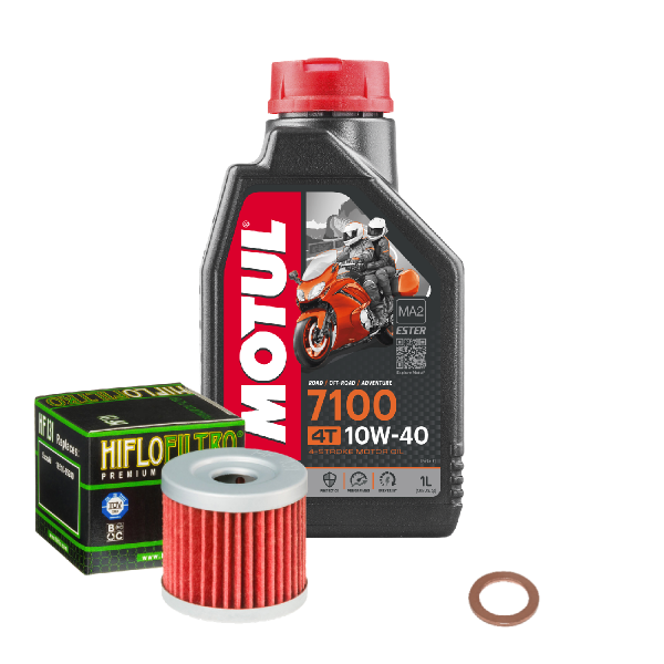 Suzuki TU 125 XT Service Kit Ölwechsel Öl Motul 7100 10W40 Ölfilter