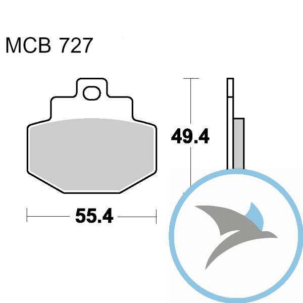 Bremsklotz Sinter Scooter TRW oder 7323025 - MCB727SRM