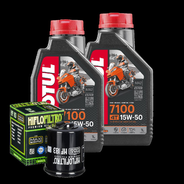 Piaggio X10 350 ie Service Kit Ölwechsel Öl Motul 7100 15W50 Ölfilter