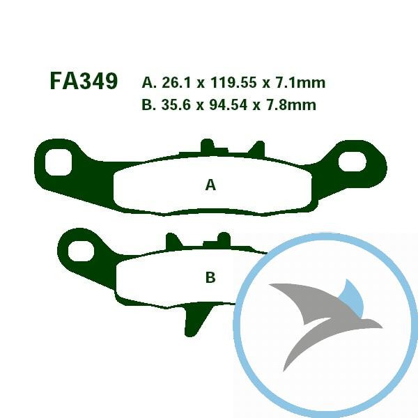 Bremsklotz Sinter R EBC oder 7874563 - FA349R