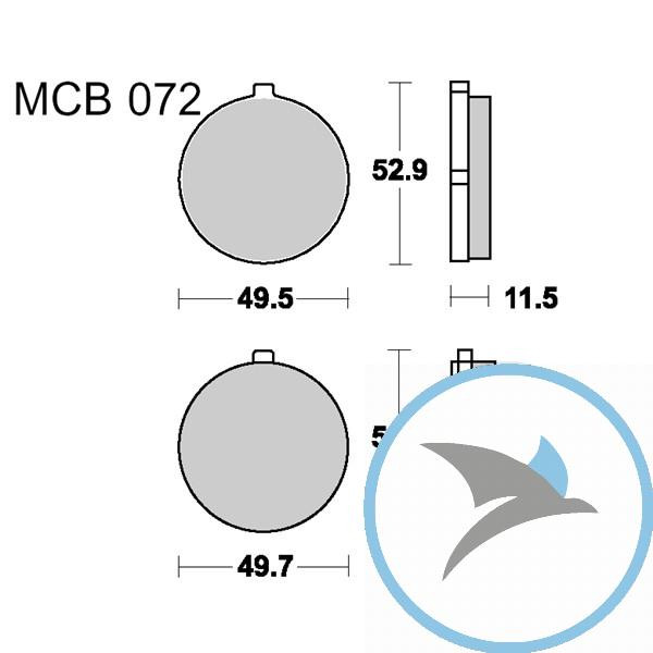 Bremsklotz Standard TRW oder 7326291 - MCB72