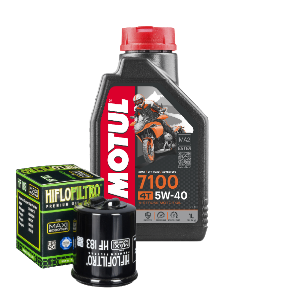 Aprilia Scarabeo 125 Service Kit Ölwechsel Öl Motul 7100 5W40 Ölfilter