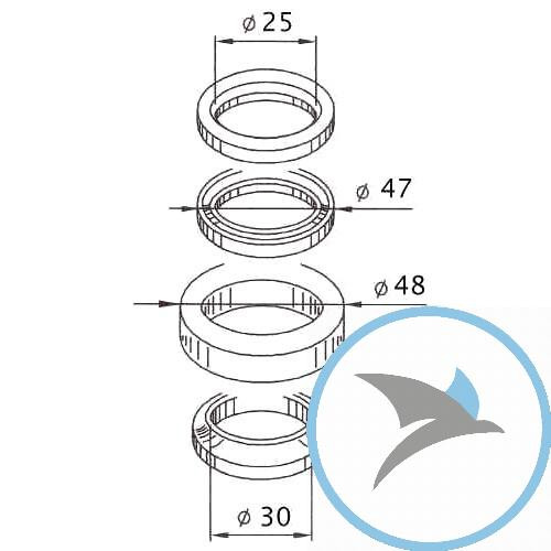 Lenkkopflager Satz - 6104