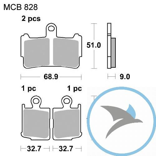 Bremsklotz Sinter vorne TRW oder 7323249 - MCB828SV