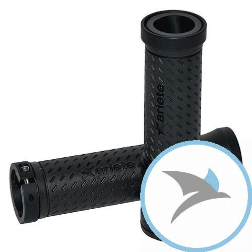 Griffgummi alu schwarz D.22 mm. L.125 mm offen - 02631-N